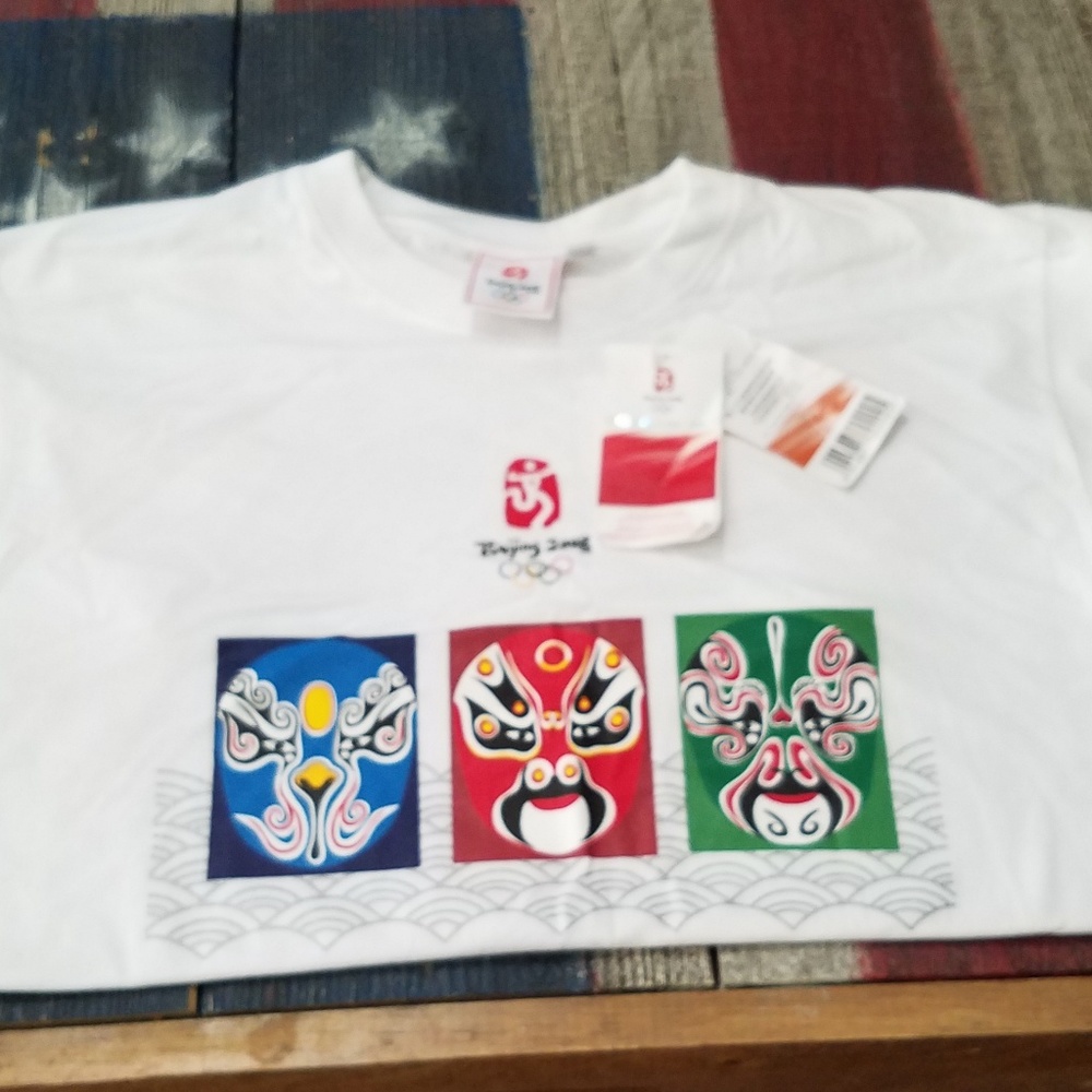 Beijing Olympics 2008 white tee shirt XL - NWT